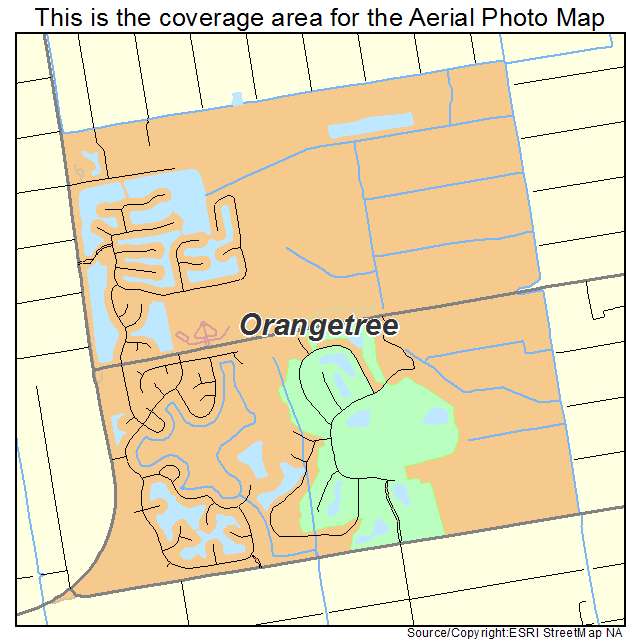 Orangetree, FL location map 