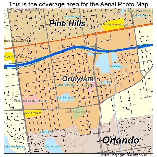 Orlovista, FL location map 