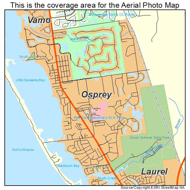 Osprey, FL location map 