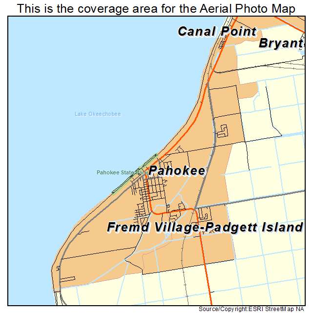 Pahokee, FL location map 