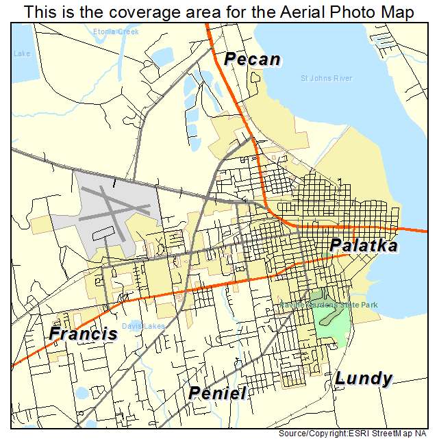 Palatka, FL location map 