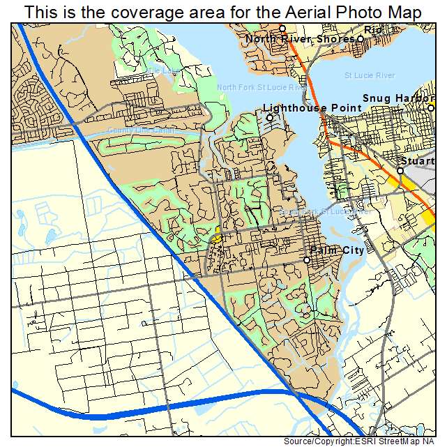 Palm City, FL location map 