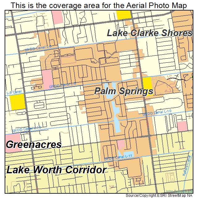 Palm Springs, FL location map 