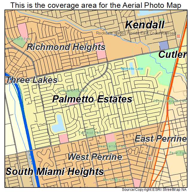 Palmetto Estates, FL location map 