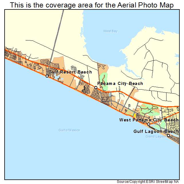 Panama City Beach, FL location map 