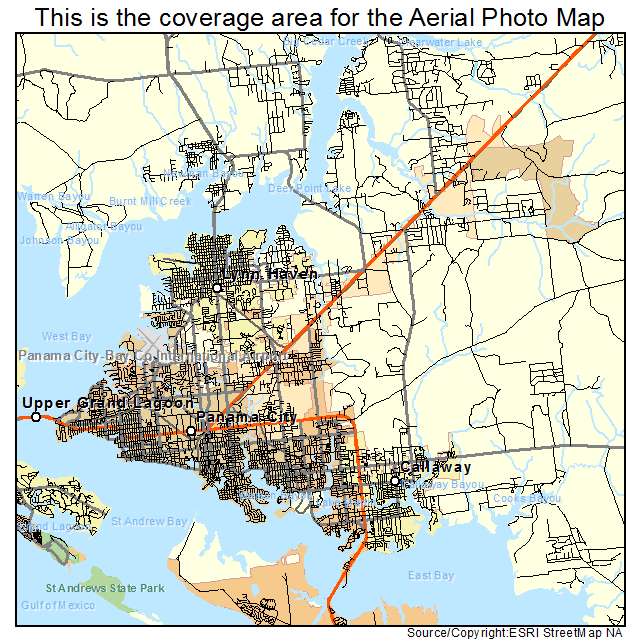 Panama City, FL location map 