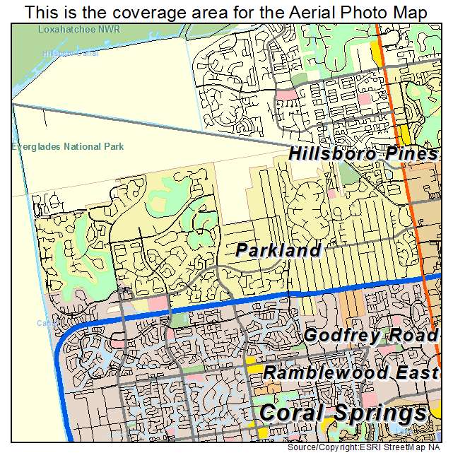 Parkland, FL location map 