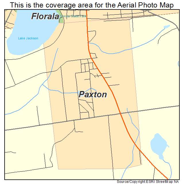 Paxton, FL location map 