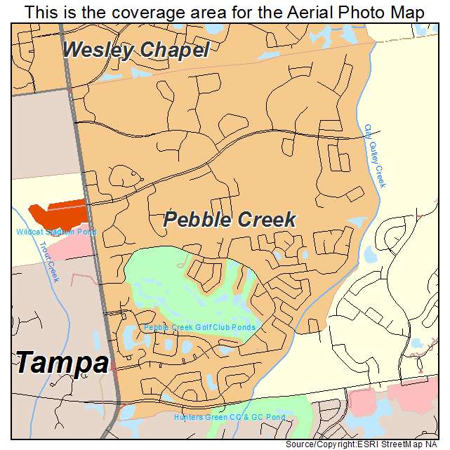 Pebble Creek, FL location map 