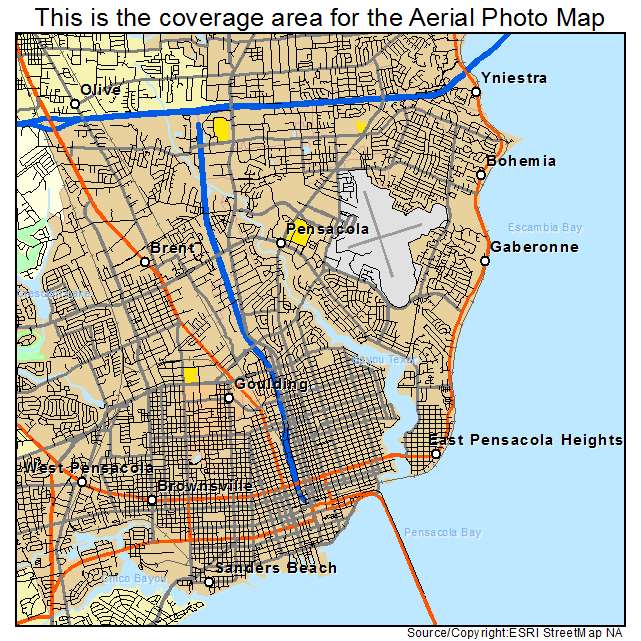 Pensacola, FL location map 