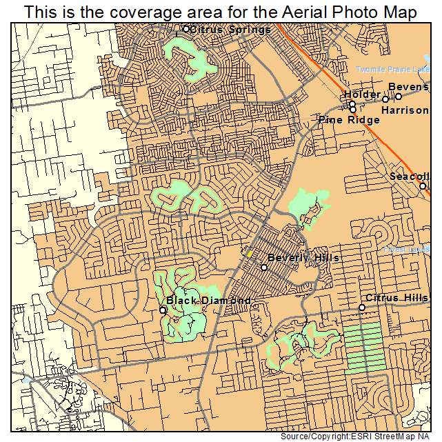 Pine Ridge, FL location map 