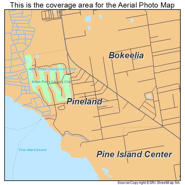 Pineland, FL location map 