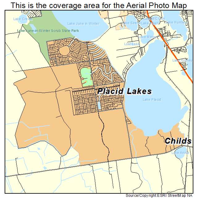 Placid Lakes, FL location map 