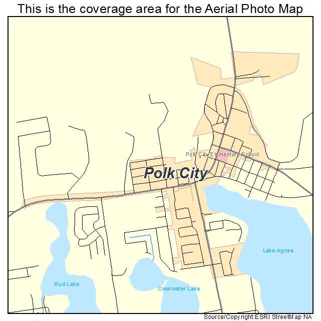 Polk City, FL location map 