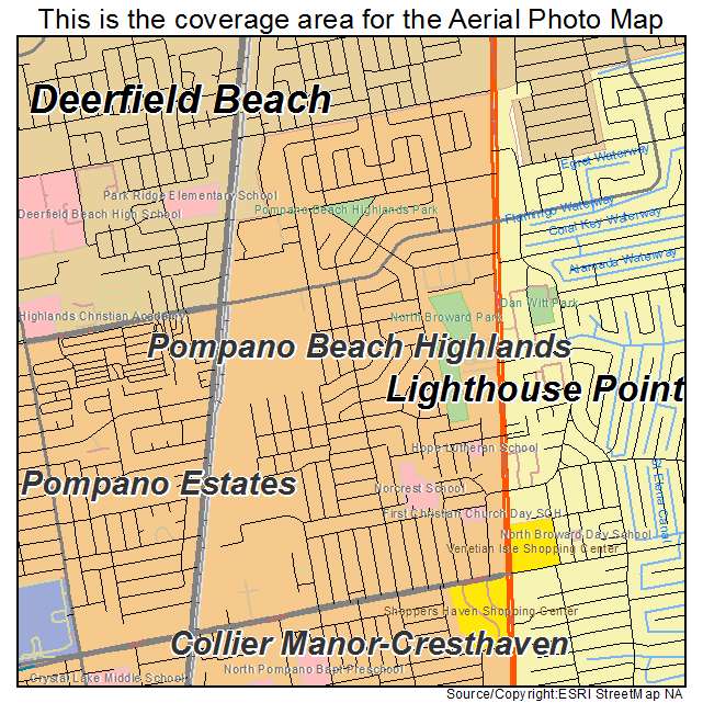 Pompano Beach Highlands, FL location map 