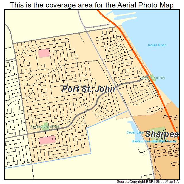 Port St John, FL location map 