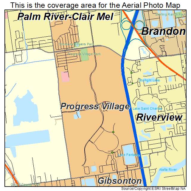 Progress Village, FL location map 