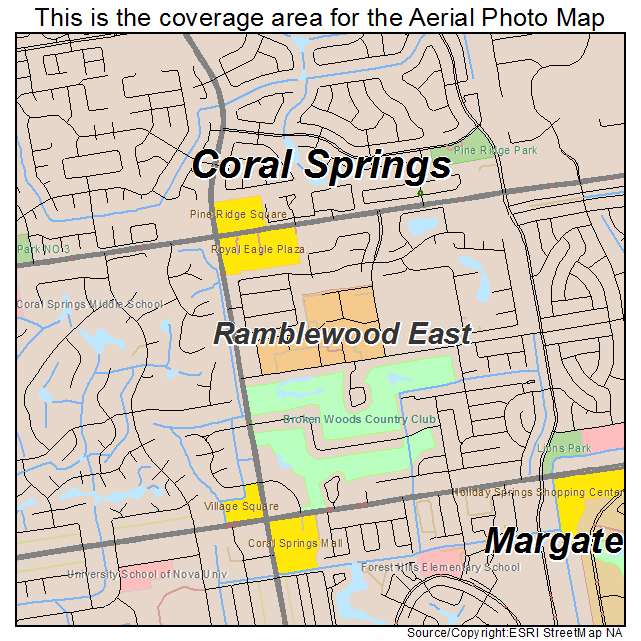 Ramblewood East, FL location map 