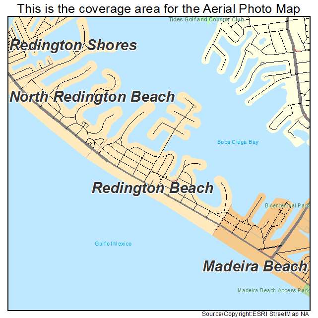 Redington Beach, FL location map 