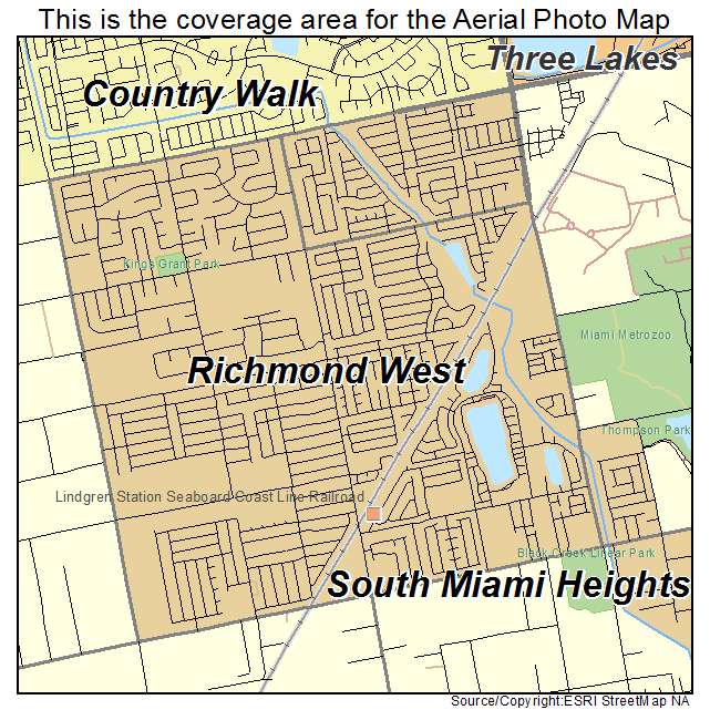 Richmond West, FL location map 