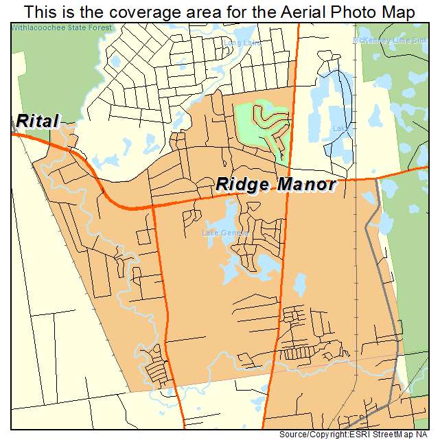 Ridge Manor, FL location map 