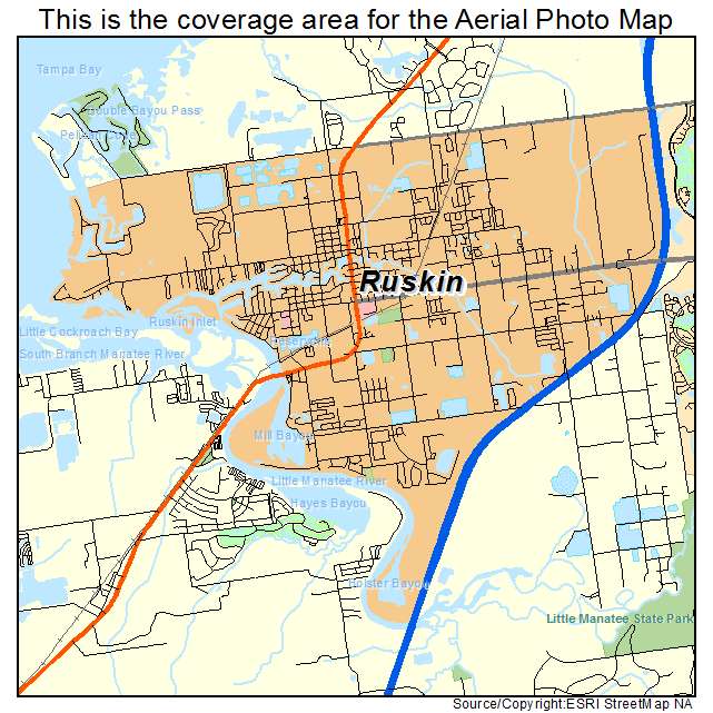 Ruskin, FL location map 