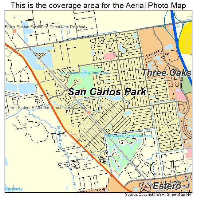 San Carlos Park, FL location map 