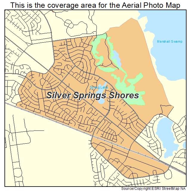 Silver Springs Shores, FL location map 