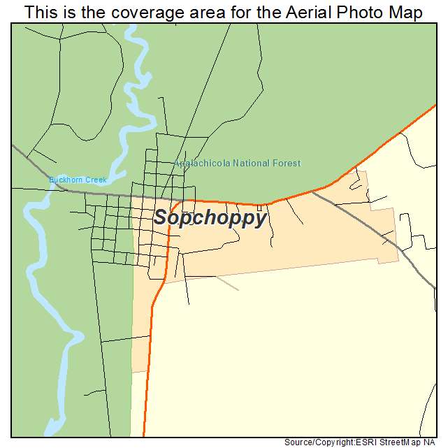 Sopchoppy, FL location map 