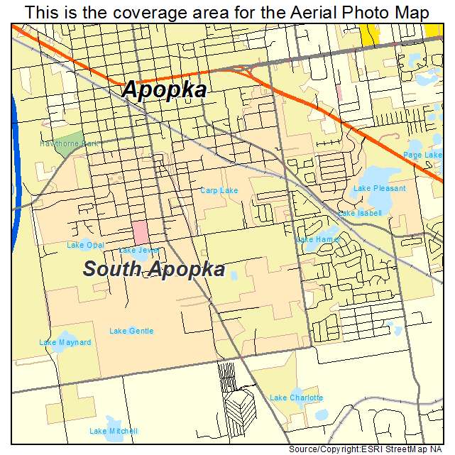 Aerial Photography Map Of South Apopka Fl Florida