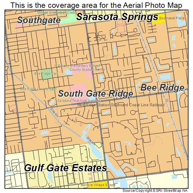 South Gate Ridge, FL location map 