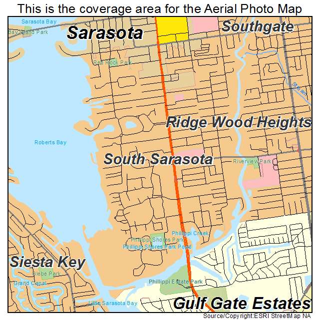 South Sarasota, FL location map 
