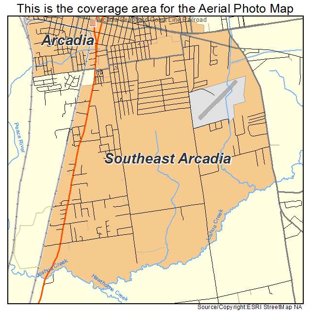 Southeast Arcadia, FL location map 