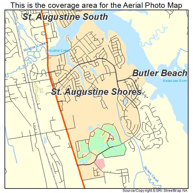 St Augustine Shores, FL location map 