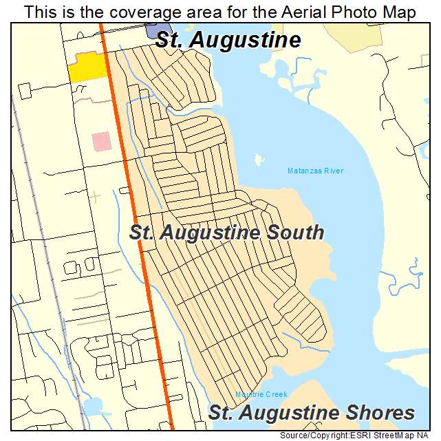 St Augustine South, FL location map 