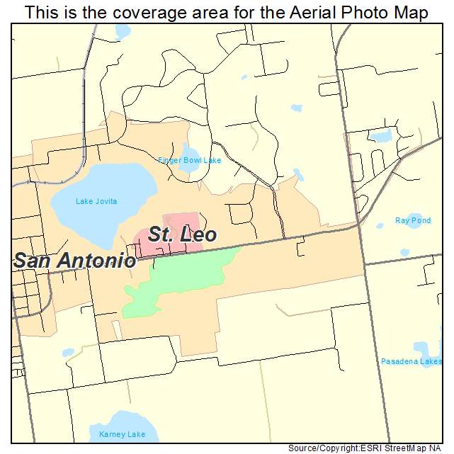 Aerial Photography Map Of St Leo Fl Florida