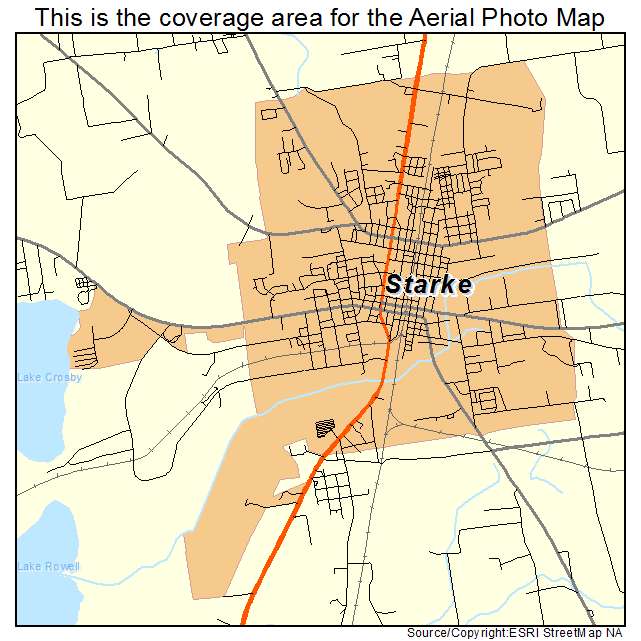 Starke, FL location map 