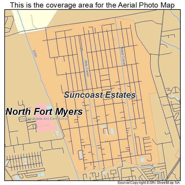 Suncoast Estates, FL location map 