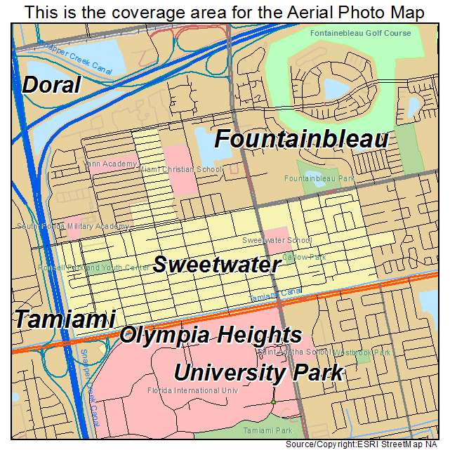 Sweetwater, FL location map 