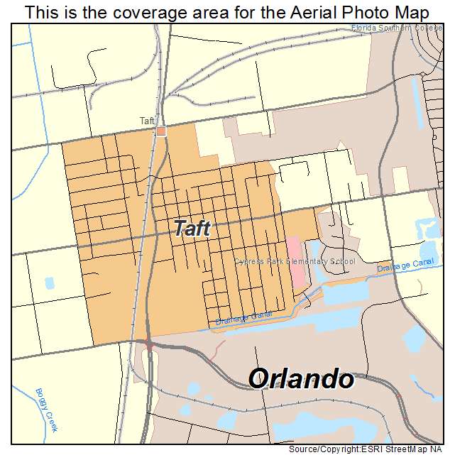 Taft, FL location map 