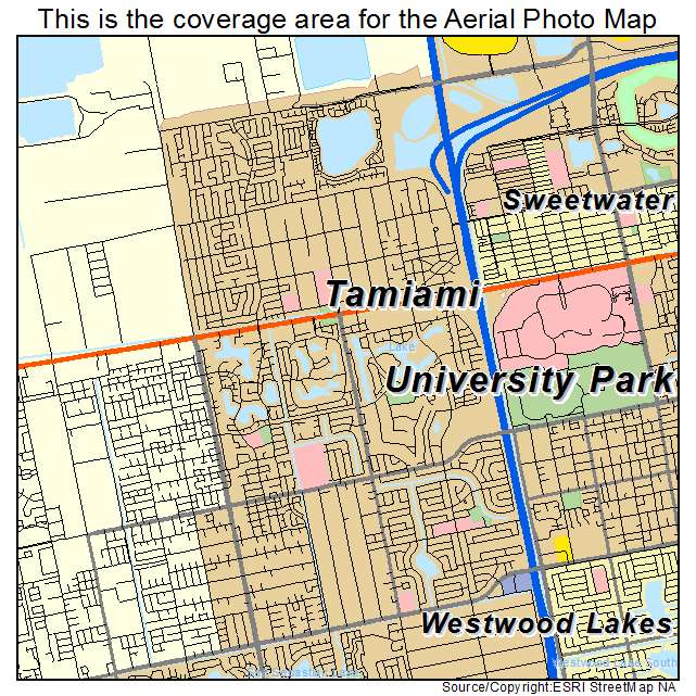 Tamiami, FL location map 