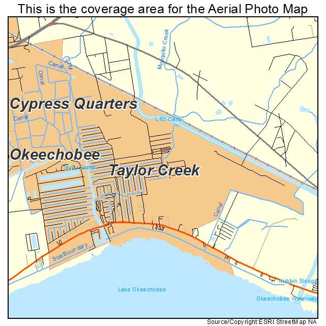 Taylor Creek, FL location map 