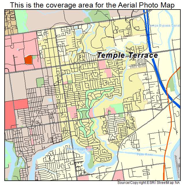 Temple Terrace, FL location map 