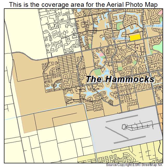 The Hammocks, FL location map 