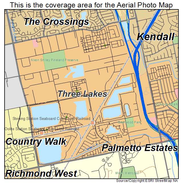 Three Lakes, FL location map 