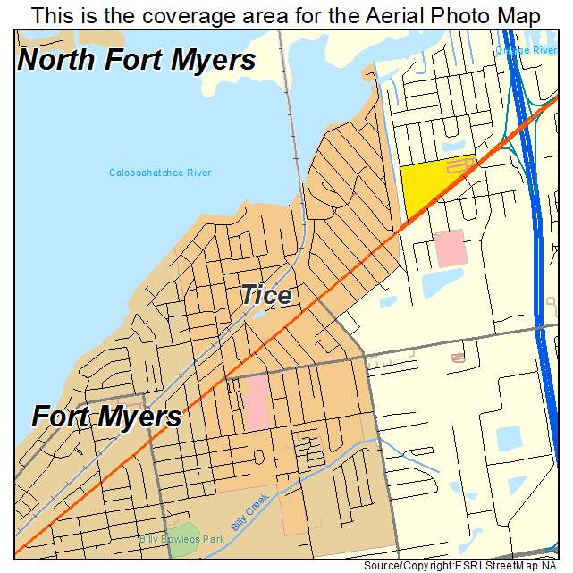 Tice, FL location map 