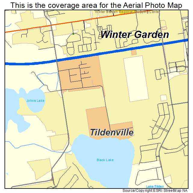 Tildenville, FL location map 