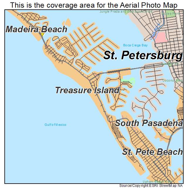 Treasure Island, FL location map 