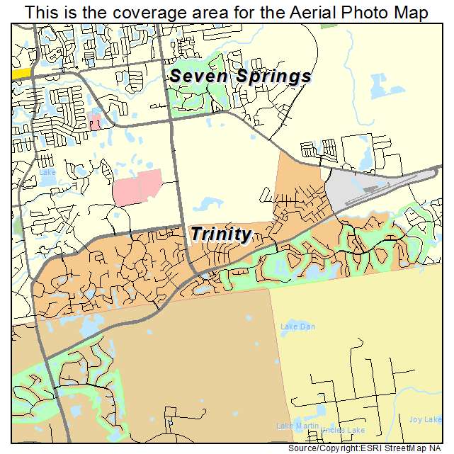 Trinity, FL location map 