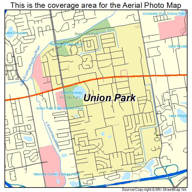 Union Park, FL location map 